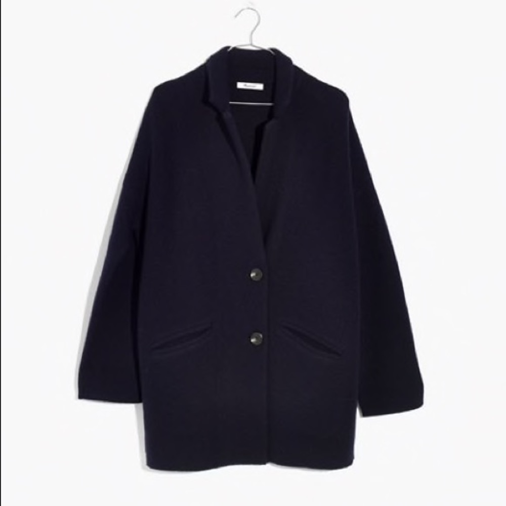 Madewell Blazer Sweater Jacket in Navy Small
